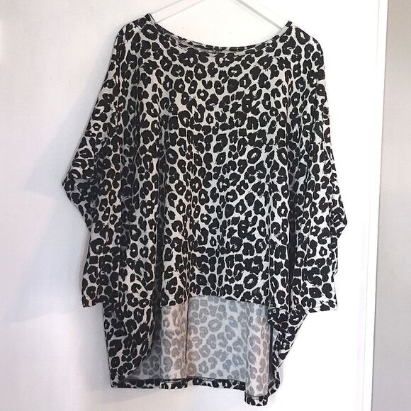 Ya Los Angeles Women's Size Large Leopard Print Long Sleeve Blouse Shirt, Top - Picture 5 of 14